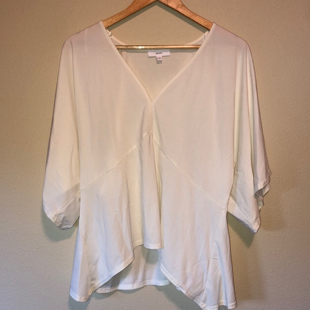 Aeom soft white blouse size M